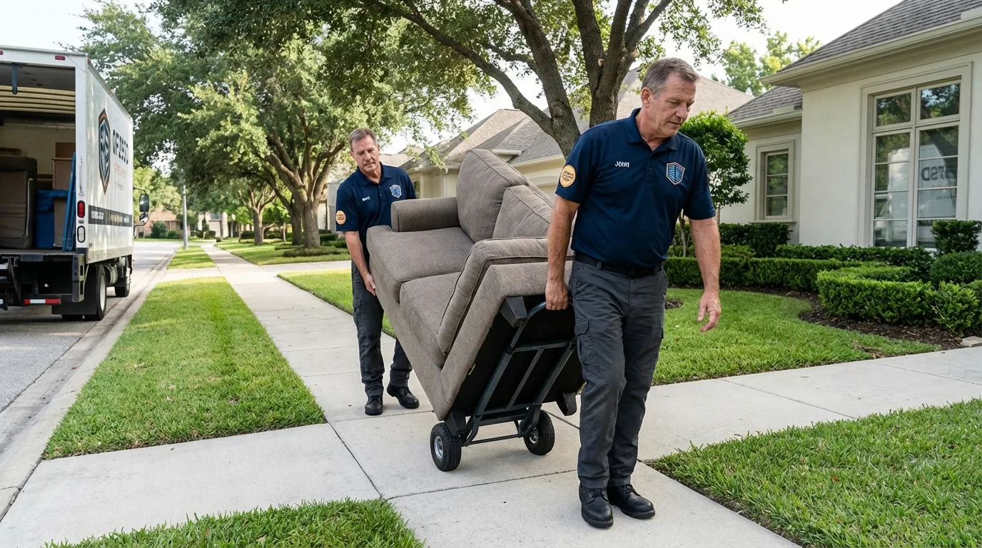 Local residential moving crew loading furniture in Dry Ridge, KY